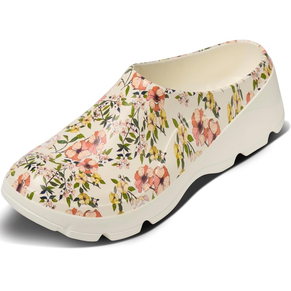 Joybees clogs, cream with floral print 🌷💐🌾🥀🌹🌺🪻🪷🌻🌼!